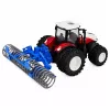 LEAN TOYS na diaľkové ovládanie traktor s valcom RC svetlá červený 1:24