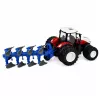 LEAN TOYS RC na diaľkové ovládanie traktor s dvojitým pluhom červený 1:24