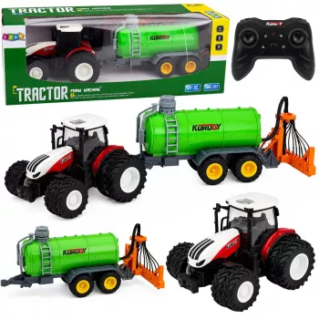 LEAN TOYS na diaľkové ovládanie poľnohospodársky traktor s postrekovačom tekutých hnojív 1:24