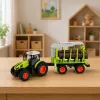 LEAN TOYS RC na diaľkové ovládanie traktor s lesným prívesom a chápadlom na drevo 1:24
