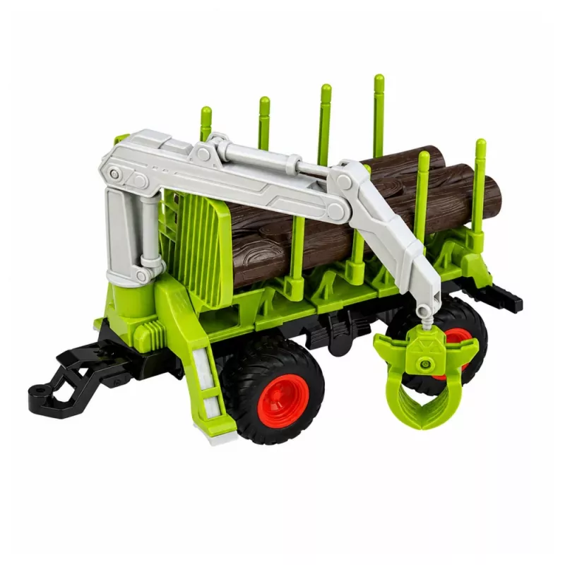 LEAN TOYS RC na diaľkové ovládanie traktor s lesným prívesom a chápadlom na drevo 1:24