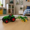LEAN TOYS na diaľkové ovládanie traktor s hrabľami na seno RC svetlá 1:24