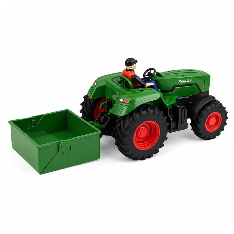 LEAN TOYS na diaľkové ovládanie RC poľnohospodársky traktor s prívesom farmár 1:24