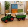 LEAN TOYS RC poľnohospodársky traktor s vyklápacím prívesom a osvetlením 1:24