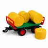 LEAN TOYS na diaľkové ovládanie RC traktor s prívesom na balíky sena a osvetlením 1:24