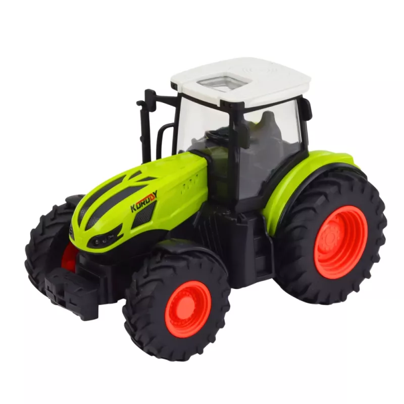 LEAN TOYS na diaľkové ovládanie RC traktor s prívesom na balíky sena a osvetlením 1:24