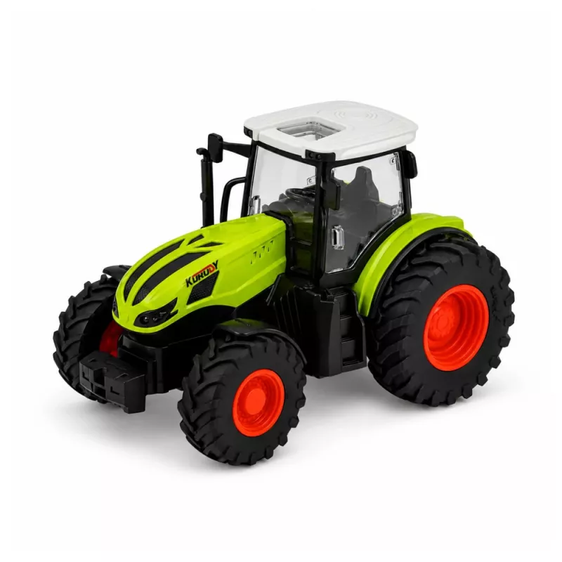 LEAN TOYS RC poľnohospodársky traktor s vyklápacím prívesom a osvetlením 1:24