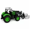 LEAN TOYS RC traktor s chápadlom na balíky, diaľkovo ovládaný, svetlá, zelený, 1:24