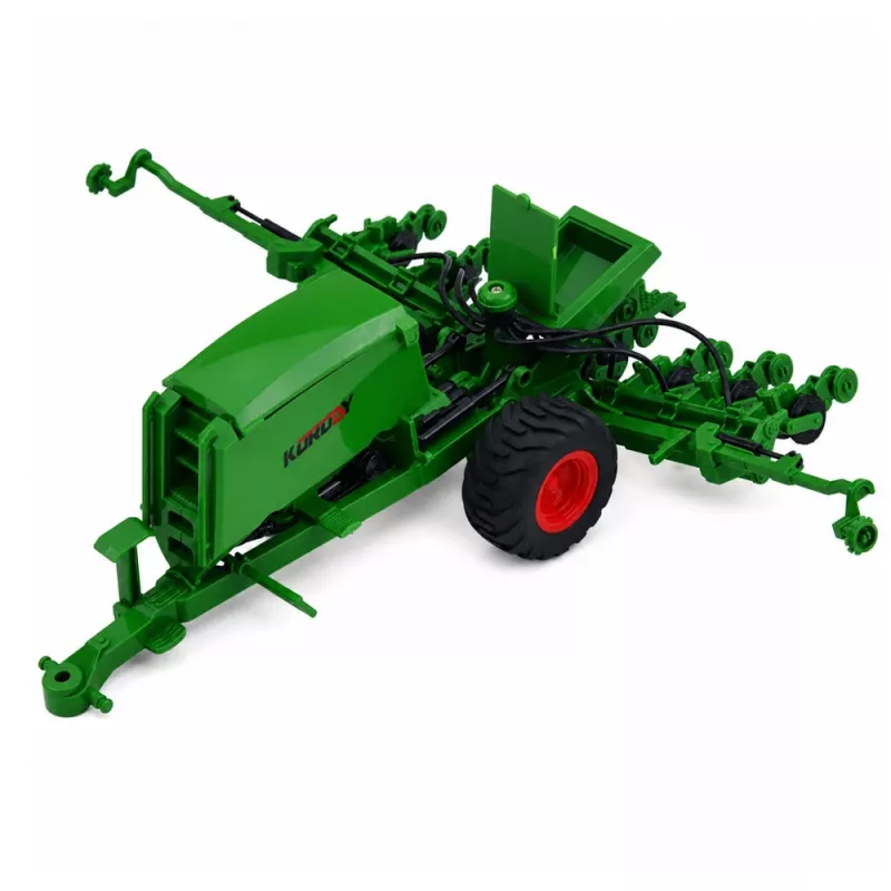 LEAN TOYS traktor so sejačkou a kultivátorom, svetlo a zvuk, žltý, 1:24