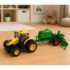 LEAN TOYS traktor so sejačkou a kultivátorom, svetlo a zvuk, žltý, 1:24