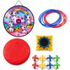 LEAN TOYS 4-in-1 jednorožec hra hádzania na cieľ s krúžkami a diskami