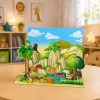 LEAN TOYS sada figúrok divých zvierat leopard tiger slon kôň park 3D doska