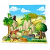 LEAN TOYS sada figúrok divých zvierat leopard tiger slon kôň park 3D doska