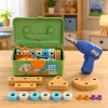 LEAN TOYS skrutkovacia stavebnica s kockami v kufríku, 190 dielov