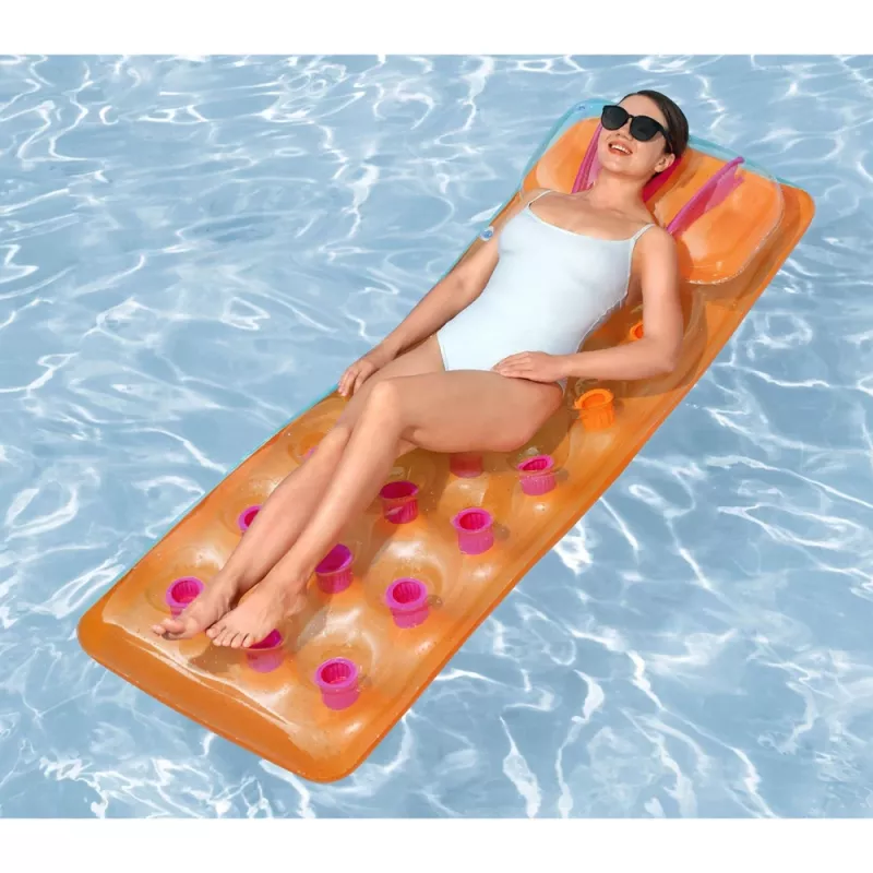 Bestway 43015 nafukovacia matrace do bazéna, oranžová, 183x69x15 cm