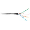 GETFORT CAT.6 U/UTP vonkajší gélom plnený ethernetový kábel 500m čierny
