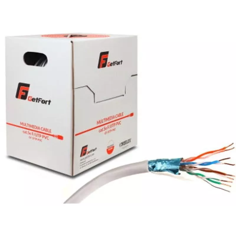 GETFORT Premium Cat.5e F/UTP PVC sieťový kábel 500m sivý
