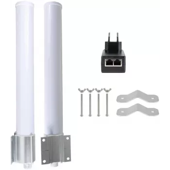 GETFORT GF-ANT-360 Omnidirekcionálna anténa 12 dBi 2,4-2,5 GHz N-konektor samica biela