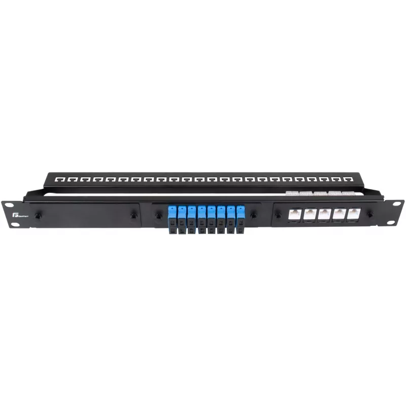 Getfort 1U 24-portový modulárny patch panel čierny