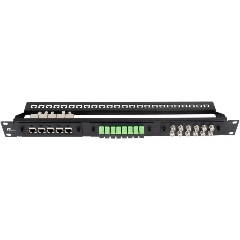 Getfort 1U 24-portový modulárny patch panel čierny