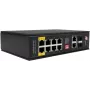GETFORT GF-110-8PG-2G-2S priemyselný PoE+ switch, 8x PoE+ Gigabit + 2x Gigabit + 2x SFP, -40°C až 80°C