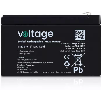 VOLTAGE AGM batéria 12V 9Ah VE12-9.0 (životnosť 6-9 rokov)