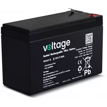 VOLTAGE AGM batéria 12V 7Ah VE12-7.0 (životnosť 6-9 rokov)