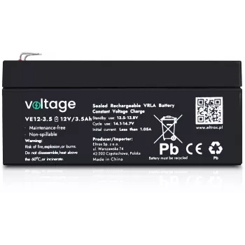 VOLTAGE AGM batéria 12V 3,5Ah VE12-3.5 (životnosť 6-9 rokov)