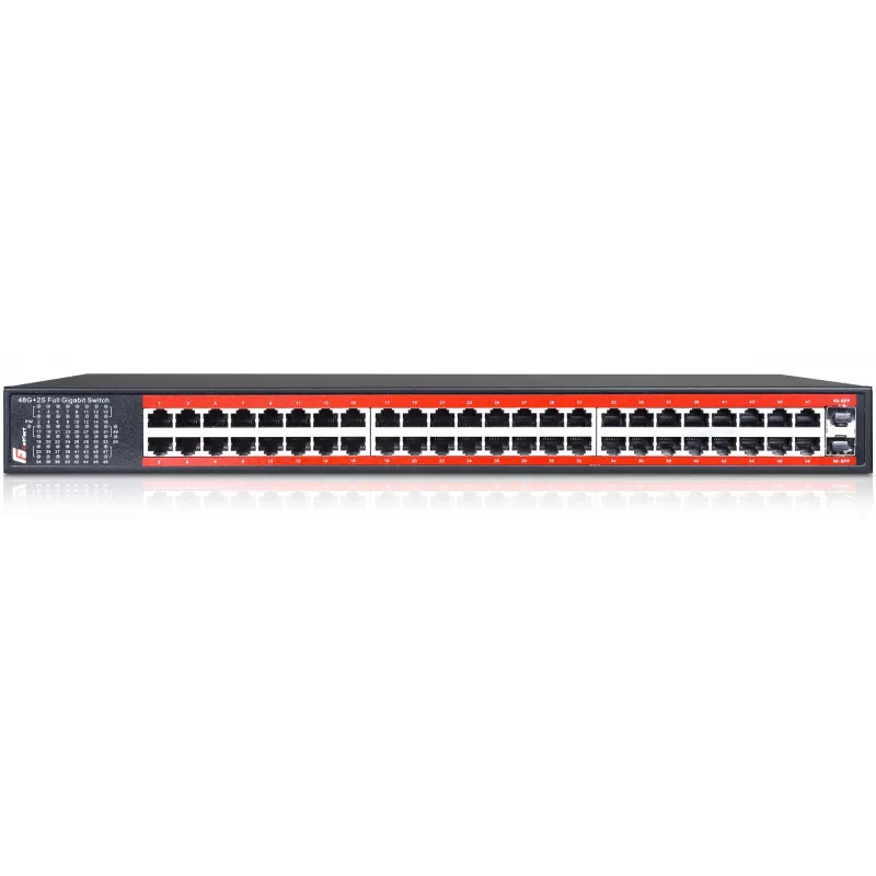 GETFORT GF-148-48G-2S 48-portový gigabitový neupravovaný switch s 2 SFP slotmi