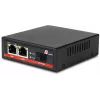 GETFORT GF-102-2PG-S-65 PoE+ media konvertor 2-portový gigabitový Ethernet SFP RJ-45 1000Mbps