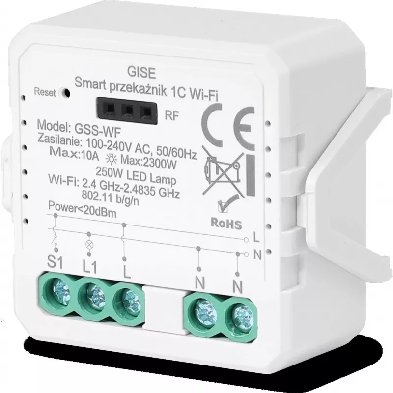 GISE Smart WiFi jednokanálový relé modul Tuya GSS-WF