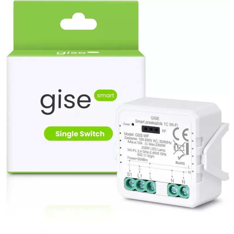 GISE Smart WiFi jednokanálový relé modul Tuya GSS-WF