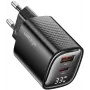 Voltage GaN nabíjačka Mini 33W PD 3.0 QC 3.0 USB-A USB-C digitálny displej čierna