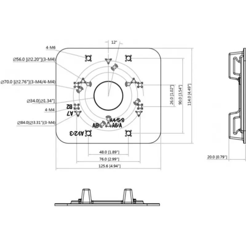 MITON MT-P152 VESA adaptér doska - čierna, oceľ, nosnosť 40 kg