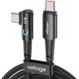 Voltage PowerAngle USB-C na USB-C kábel 100W PD 2m čierny