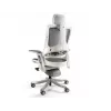 UNIQUE Wau 2 NW41 Ergonomická kancelárska stolička, uhoľná/biela sieťovina