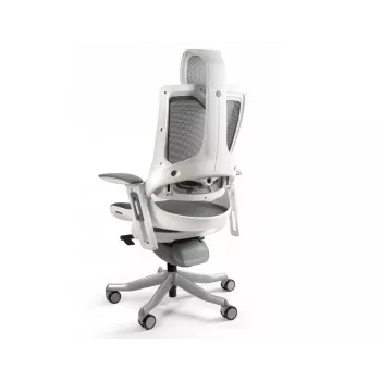 UNIQUE Wau 2 NW41 Ergonomická kancelárska stolička, uhoľná/biela sieťovina