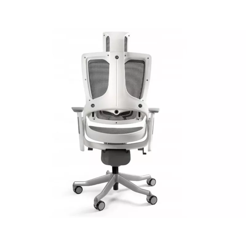 UNIQUE Wau 2 NW41 Ergonomická kancelárska stolička, uhoľná/biela sieťovina