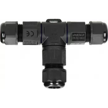 ORNO OR-AE-13602 T-spojka IP68, 3x4mm², 450V/25A, čierna