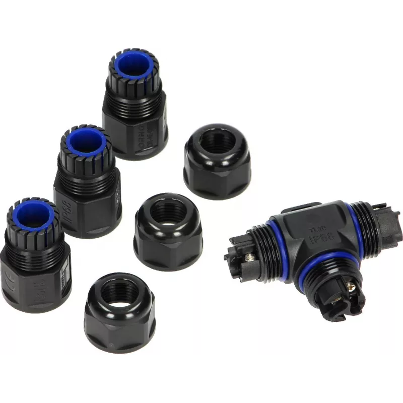 ORNO OR-AE-13602 T-spojka IP68, 3x4mm², 450V/25A, čierna