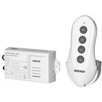 ORNO OR-GB-447 Bezdrôtové ovládanie svetla 1-kanálová sada s rádiovým diaľkovým ovládačom 433,92 MHz 1000W