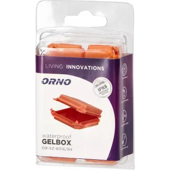 ORNO Gélom plnená ochranná rozvodná krabica IPX8, malá, blister balenie, 4 ks OR-SZ-8016/B4