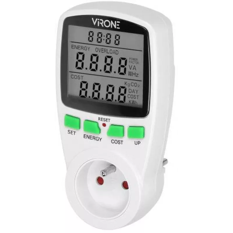 VIRONE EM-4 jednotarifný wattmeter a kalkulačka energie