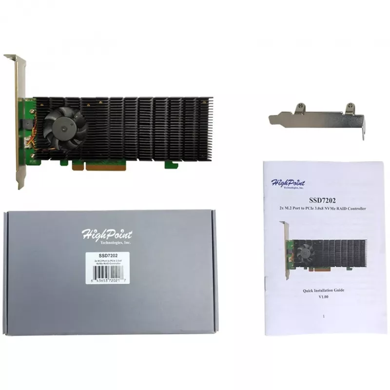 HighPoint SSD7202 úložný radič NVMe RAID