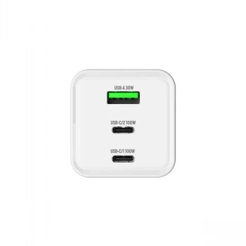 GRATEQ HALTI GaN PD/PPS 2xUSB-C/1xUSB-A 100W nástenná nabíjačka čierna