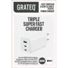 GRATEQ HALTI GaN PD/PPS 2xUSB-C/1xUSB-A 100W nástenná nabíjačka čierna