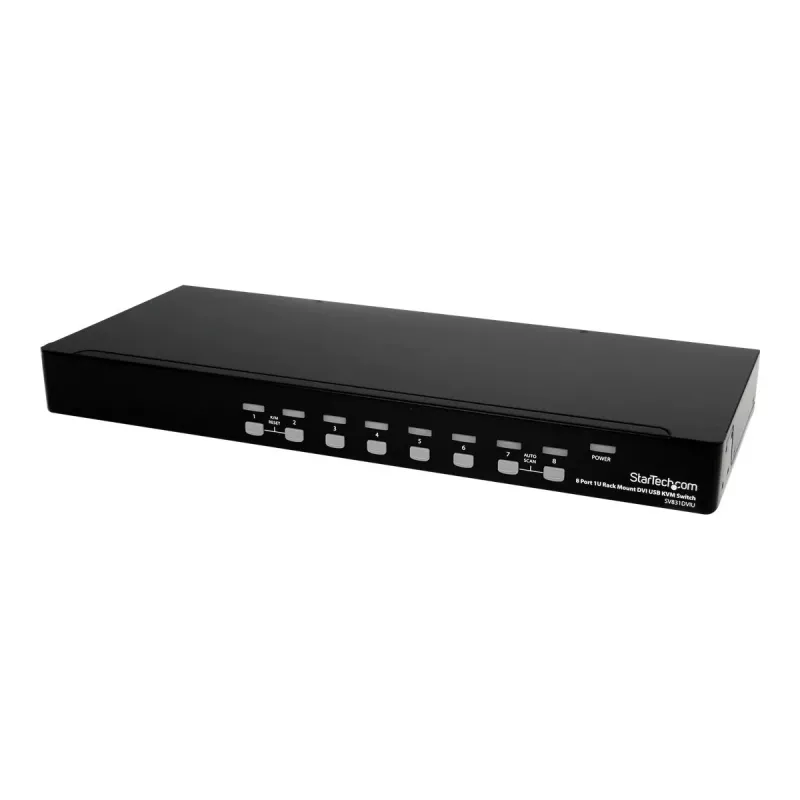 StarTech.com 8-portový 1U DVI USB KVM switch - 8-násobný DVI-I / USB-B switch pre montáž do racku
