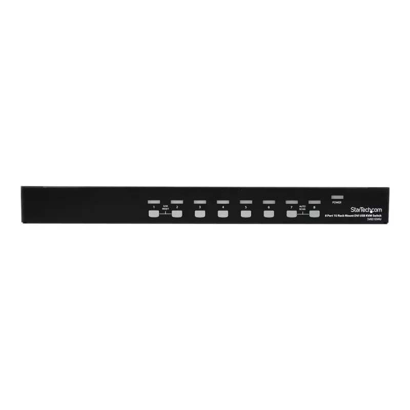StarTech.com 8-portový 1U DVI USB KVM switch - 8-násobný DVI-I / USB-B switch pre montáž do racku