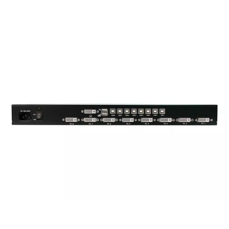StarTech.com 8-portový 1U DVI USB KVM switch - 8-násobný DVI-I / USB-B switch pre montáž do racku