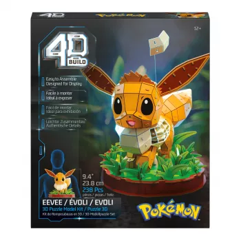SPINMASTER 4D Build - Pokémon Eevee 3D puzzle modelová stavebnica (83 dielov)